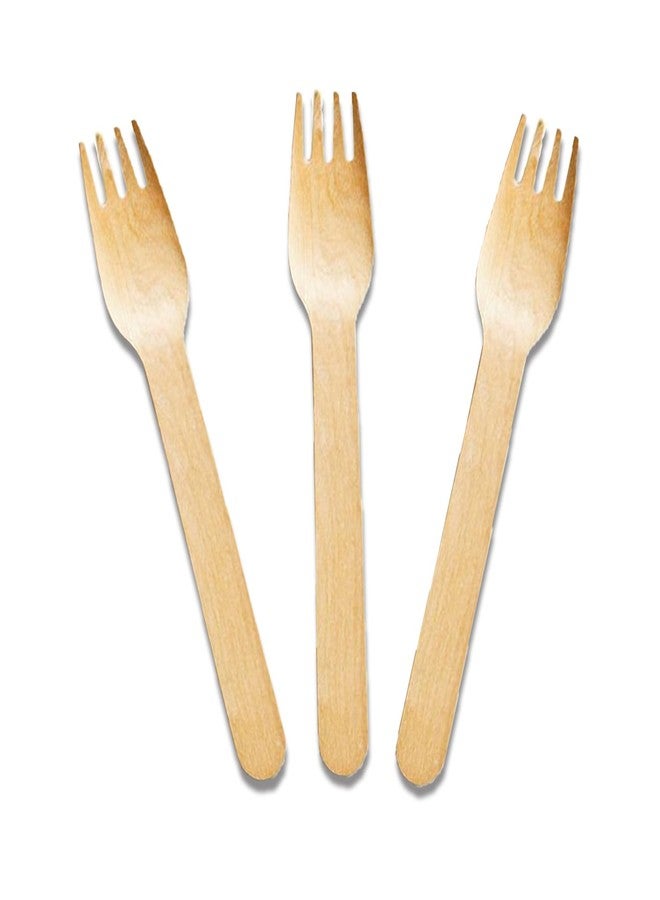 Ezee Wooden Disposable Dinner Fork 140 mm I Pack of 25 - Image 1